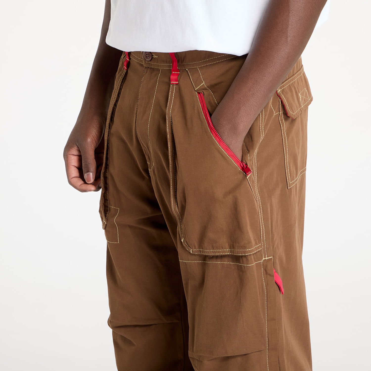 Cargo nohavice Pleasures PLEASURES Public Utility Pants Hnedá | P24W011 BROWN, 1