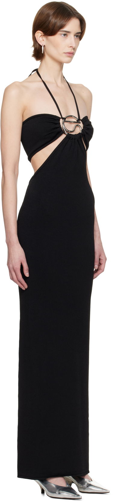 Šaty Coperni Coperni Knitted Halter Maxi Dress Čierna | COPML135Y3010, 1