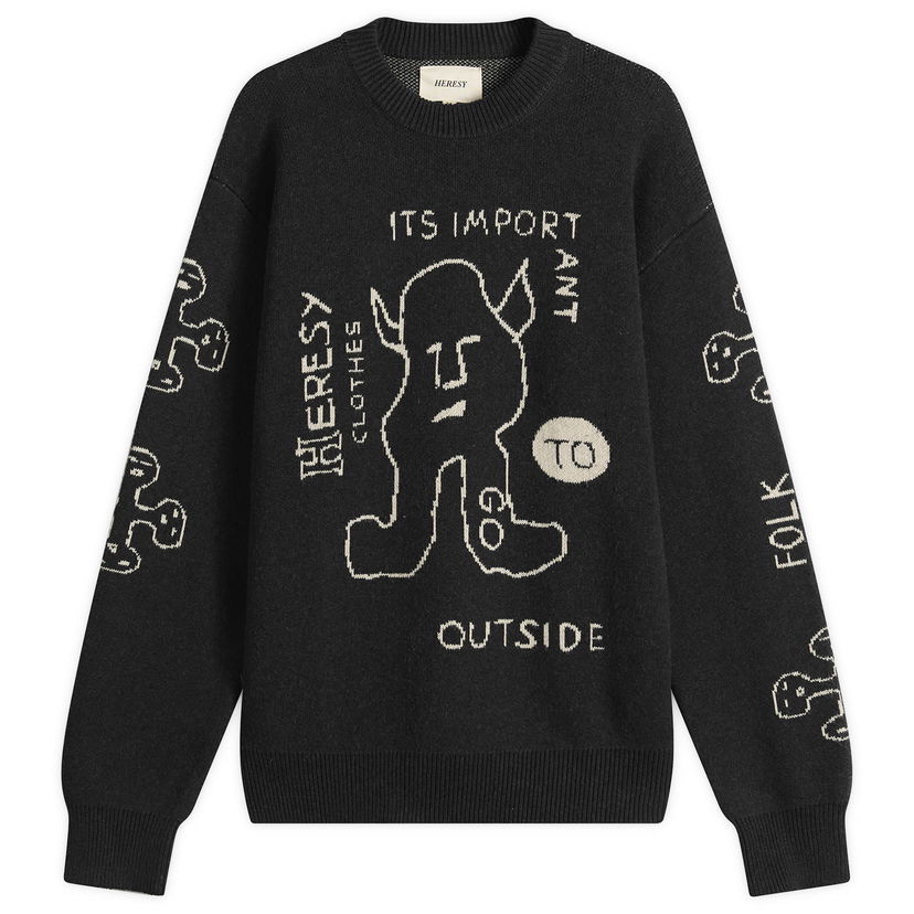 Sveter Heresy Outdoors Knit Sweater Čierna | HAW25-KW02