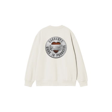 Mikina Carhartt WIP Women's Button Sweatshirt Biela | I034721_9, 3