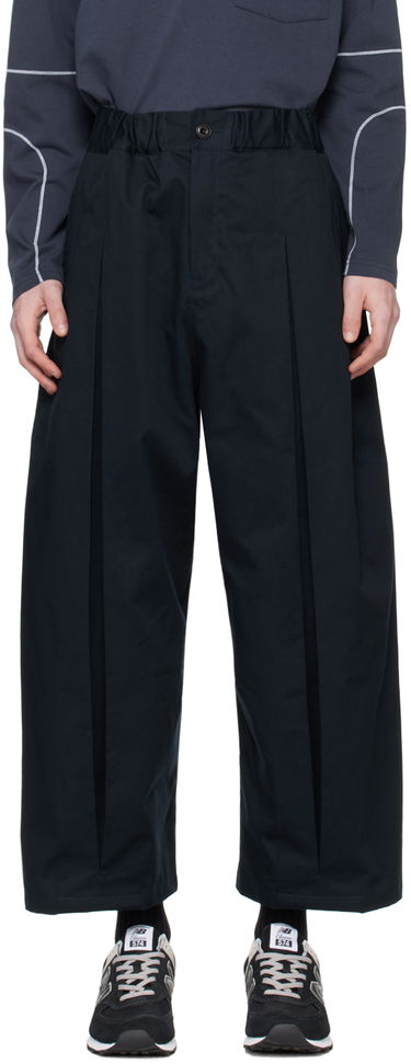 Nohavice sage NATION SAGE NATION Box Pleat Trousers Navy | S011, 0