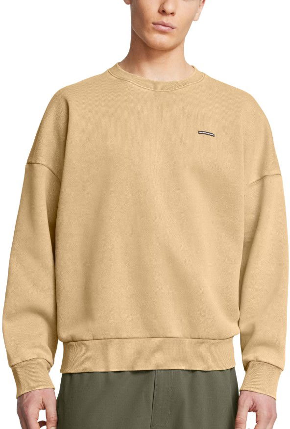 Sveter Under Armour Under Armour Icon Heavyweight Fleece Wash Crew Sweatshirt Béžová | 1386553-263, 0