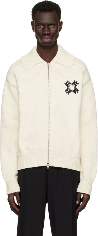 Sveter AMIRI AMIRI 'MA' Quad Zip Cardigan Biela | AMKNCD1061, 0