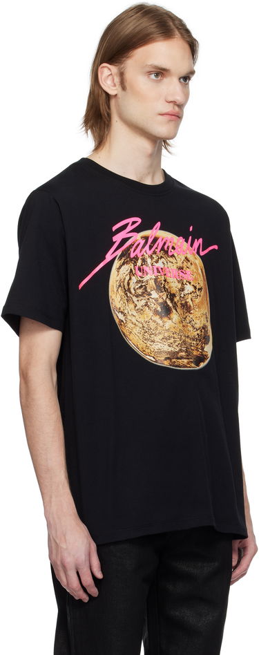 Tričko Balmain Balmain 'Universe' Logo & Planet Graphic T-Shirt Čierna | EH0EG010GE78, 1