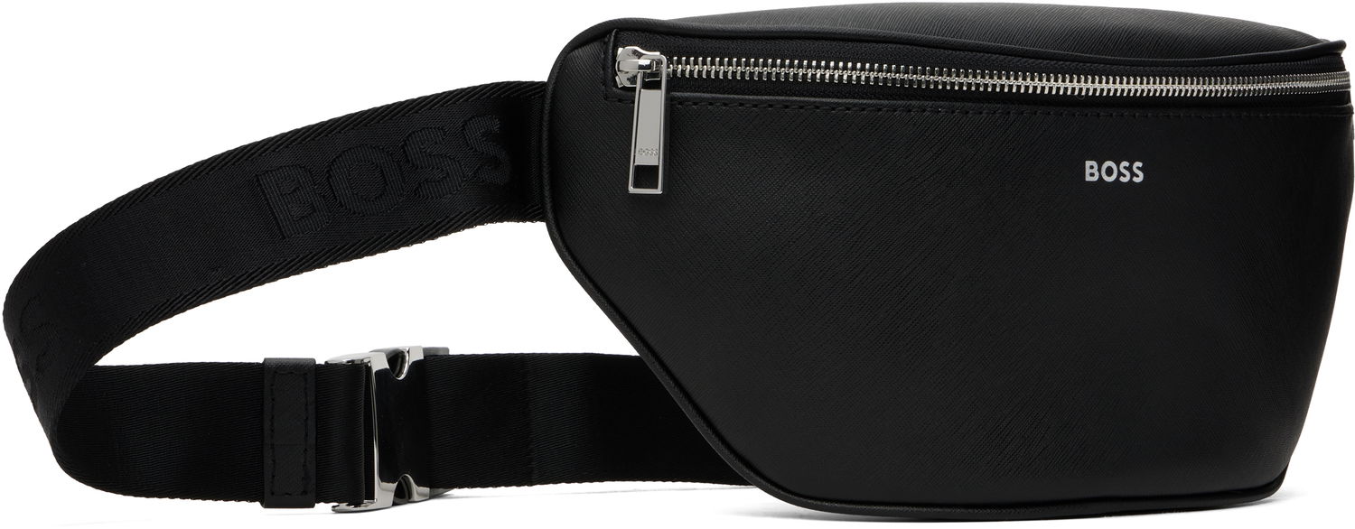 Ľadvinka BOSS Saffiano Leather Belt Bag Čierna | 50485597, 1