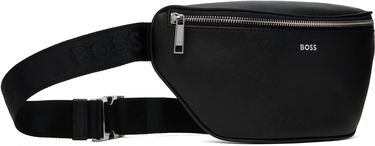 Ľadvinka BOSS Saffiano Leather Belt Bag Čierna | 50485597, 1