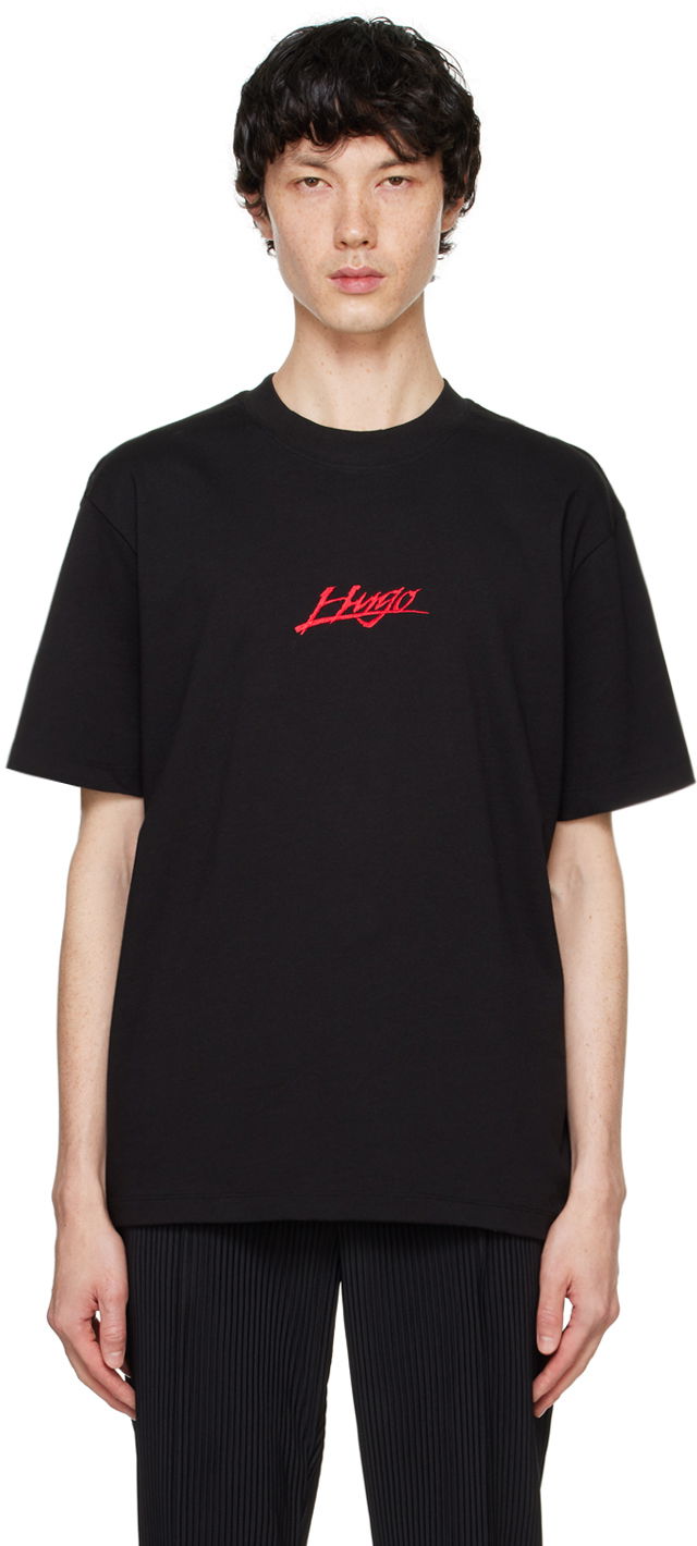 Tričko BOSS Relaxed-Fit T-shirt Čierna | 50527926, 0
