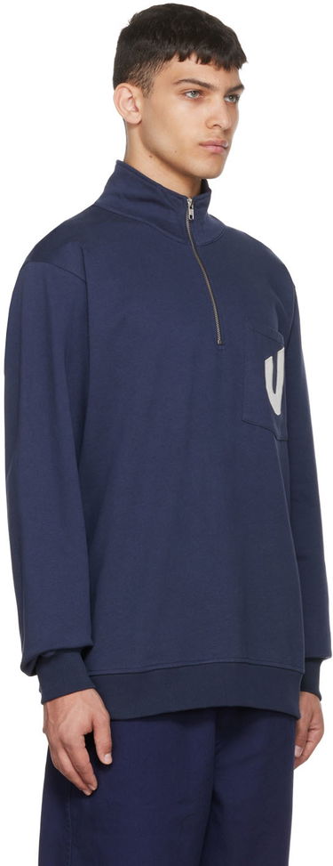 Mikina YMC Umbro Edition Quarter-Zip Sweatshirt Navy | UMJM0646-OGK, 1