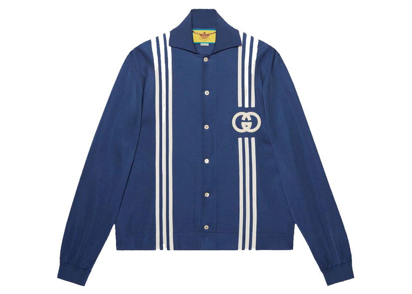 Košeľa Gucci adidas x Viscose Shirt Blue Modrá | 700477 XKCIH 4030