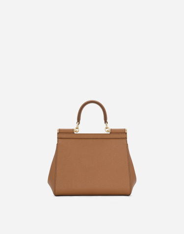 Kabelka Dolce & Gabbana Dolce & Gabbana Small Dauphine Leather Handbag Hnedá | BB6003B10018M417, 2