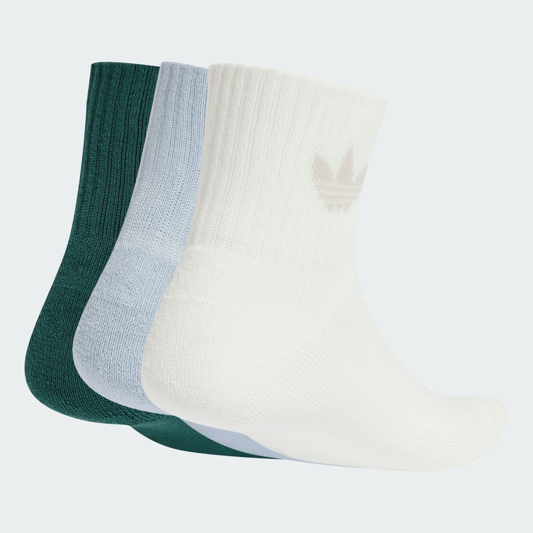 Ponožky adidas Performance 3 Pairs Mid-Cut Crew Socks Biela | JI9494, 0