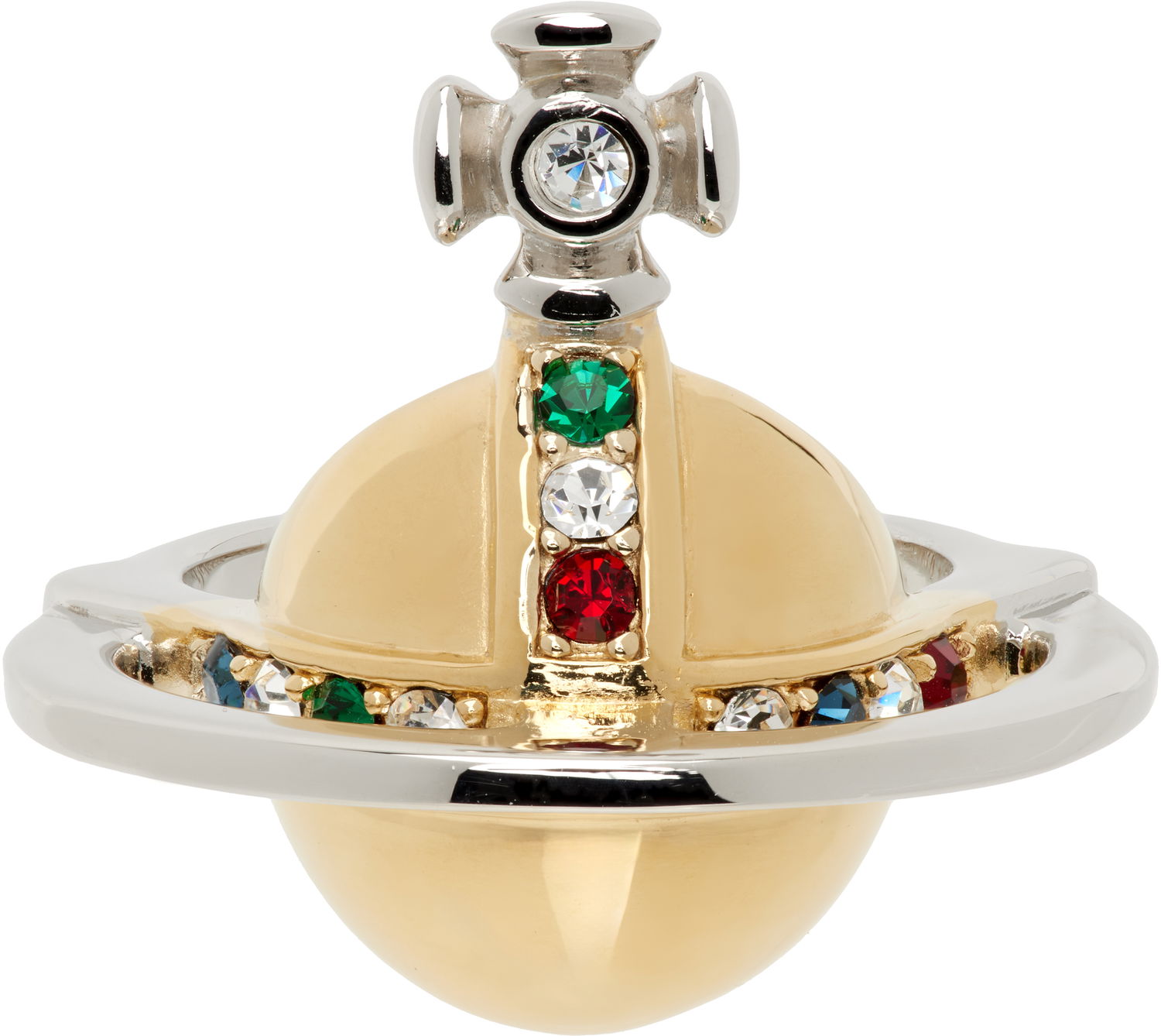 Prsteň Vivienne Westwood Solid Orb Multi-Crystal Two-Tone Ring Rôznofarebný | 6404017P-01P668-, 1