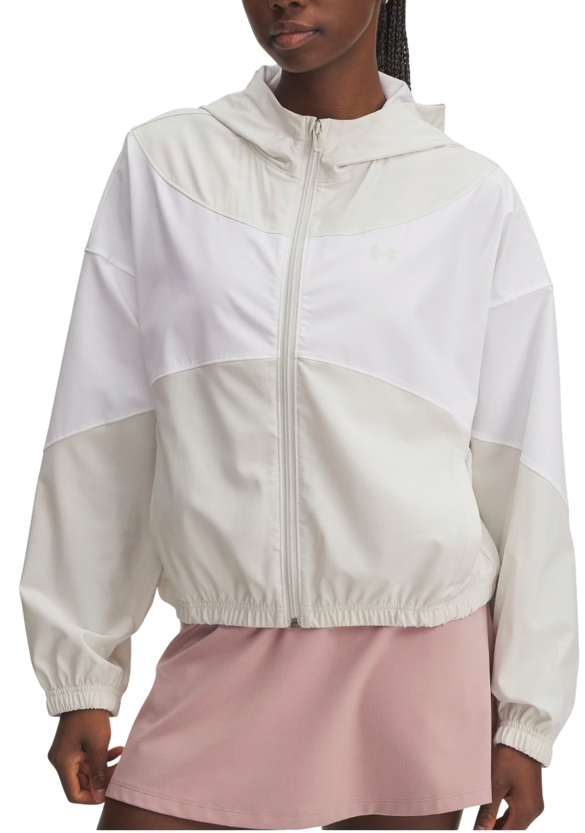 Vetrovka Under Armour Rival Color-Block Woven Hooded Full-Zip Jacket Biela | 6004849-110