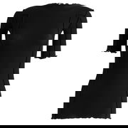 Omato Ribbed 3/4 Sleeve T-Shirt with Lettuce Edge and Exposed Seams