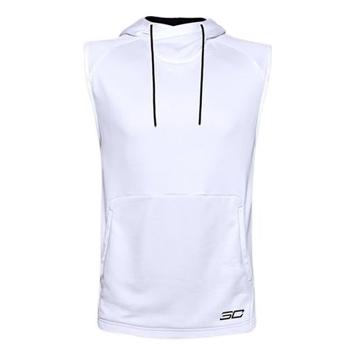 Mikina Under Armour Curry Sleeveless Training Hoodie Biela | 1356995-100