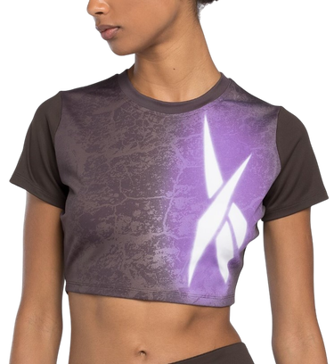 Crop Top Reebok Lux Bold Cropped T-Shirt Fialová | 100205572, 3