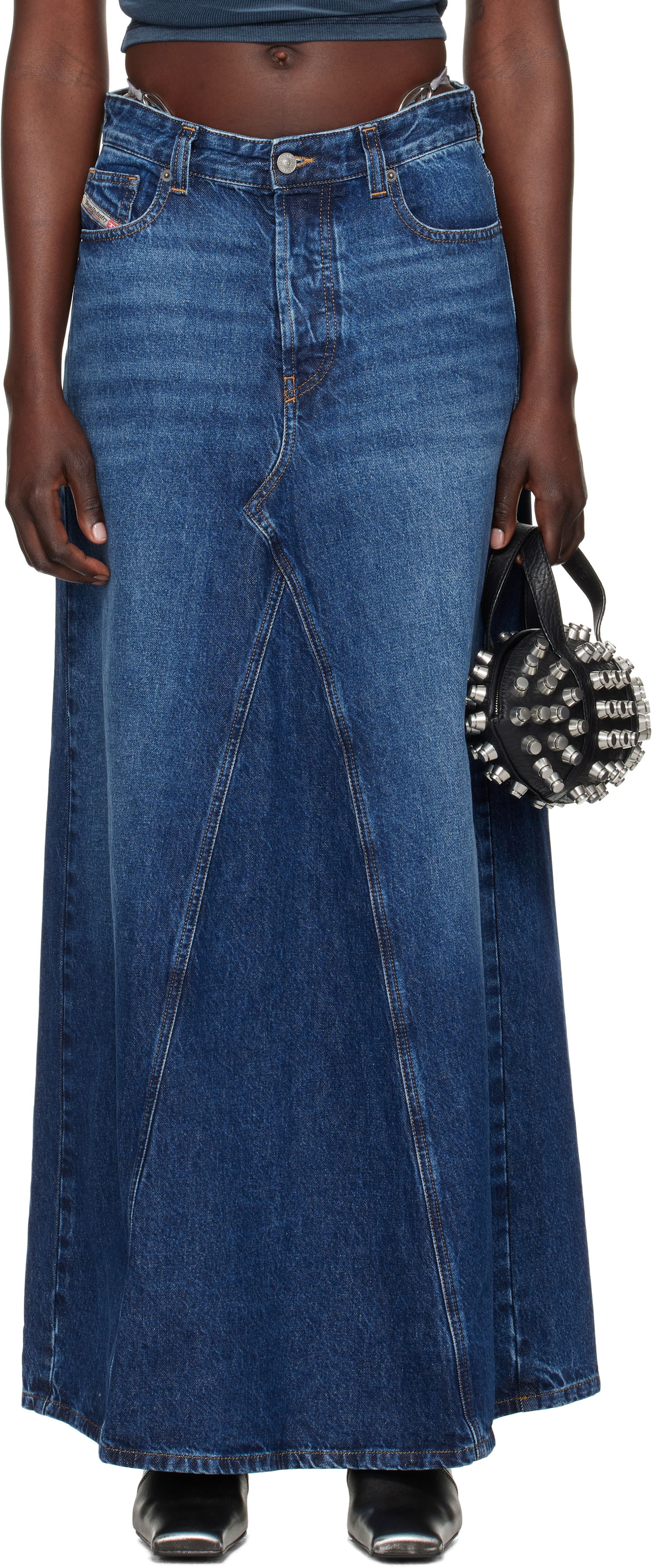 Sukňa Diesel Denim Maxi Skirt Modrá | A10716 09I27, 0