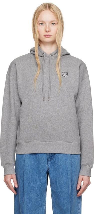 Mikina MAISON KITSUNÉ Maison Kitsuné Fox Head Patch Comfort Hoodie Šedá | MW00704KM0321, 0