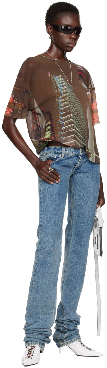 Tričko Jean Paul Gaultier Jean Paul Gaultier Shayne Oliver Edition City Graphic T-Shirt Hnedá | 24/27-U-TS080-T551-60405030, 4