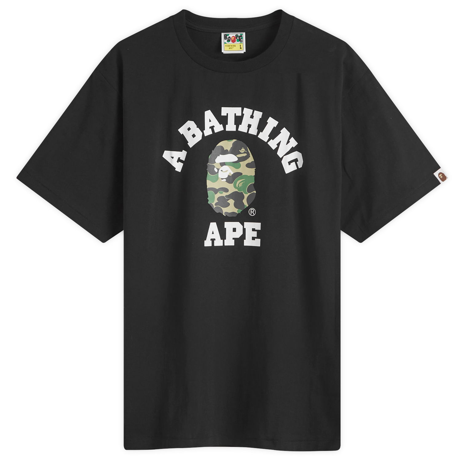 Tričko BAPE A Bathing Ape ABC Camo College T-Shirt Čierna | 001TEK301005M-BKG, 0