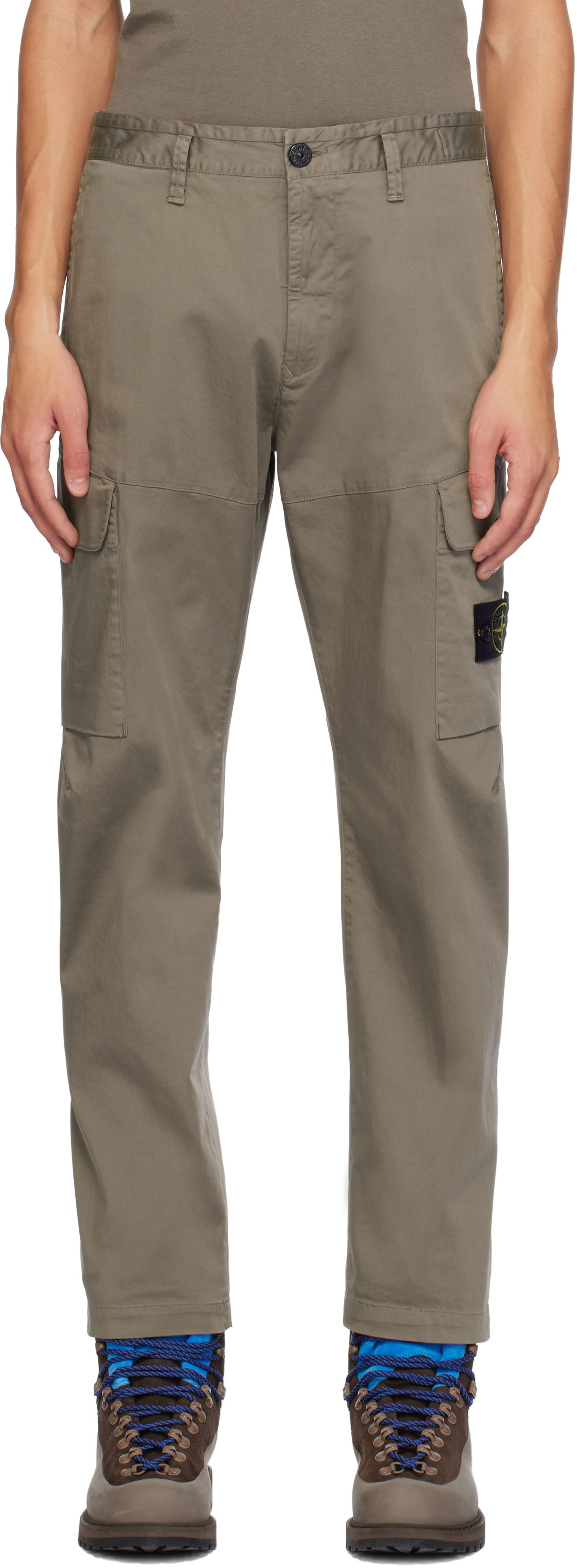 Cargo nohavice Stone Island Organic Cotton Satin Cargo Pants Hnedá | 811533908, 0