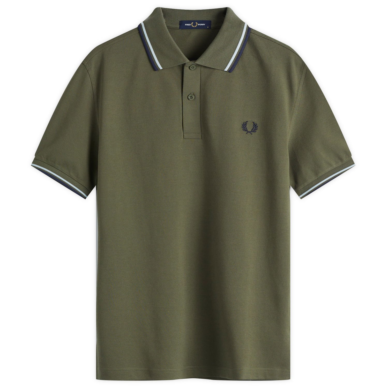 Polo tričko Fred Perry Twin Tipped Polo Shirt, Size Large Zelené | M3600-Y38, 0