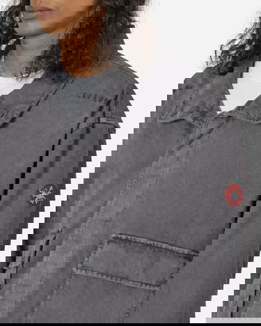 Bunda Cav Empt Overdye Brushed Cotton Button Jacket Charcoal Šedá | CES25JK12 CHCL, 5