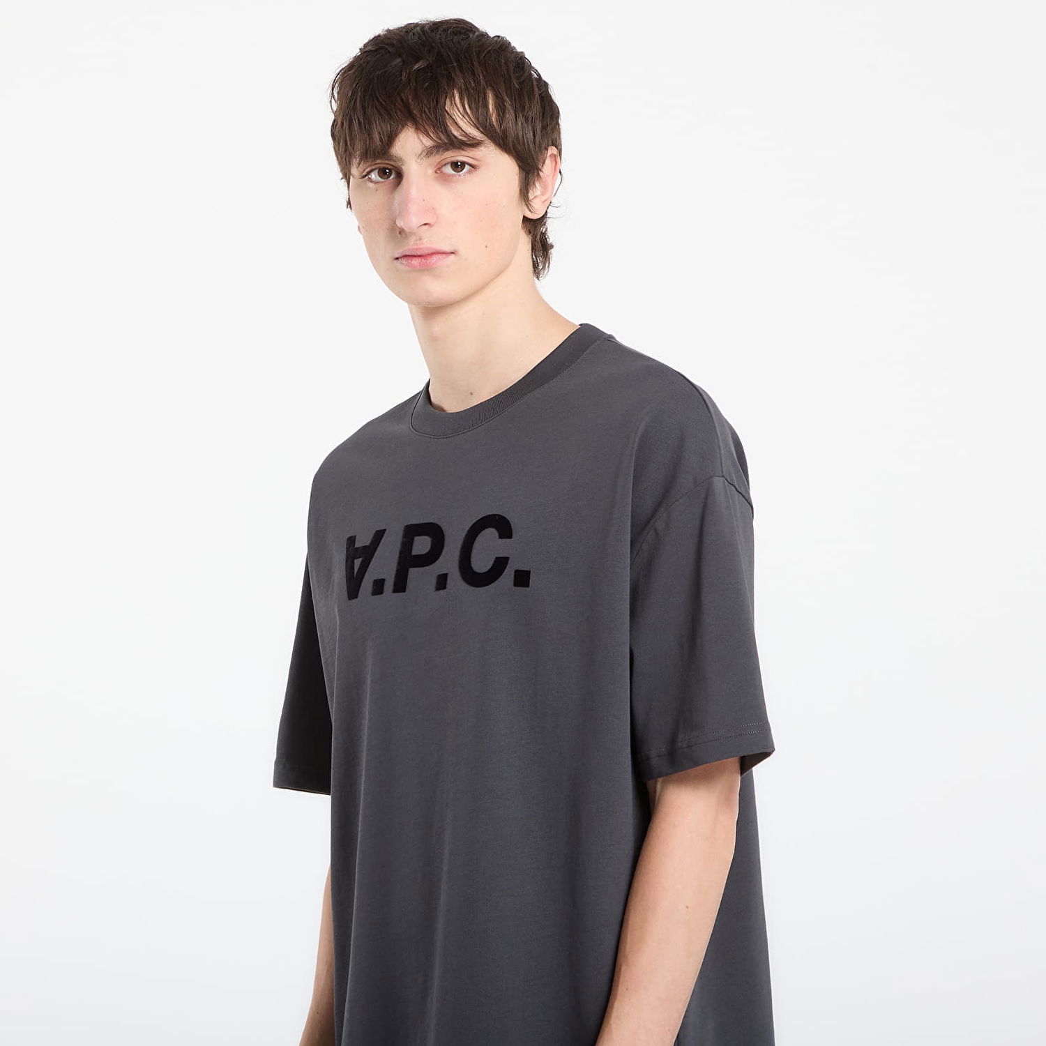 Tričko A.P.C. A.P.C. Logo-Detail T-Shirt Šedá | COHLR-M26385 LZA, 1
