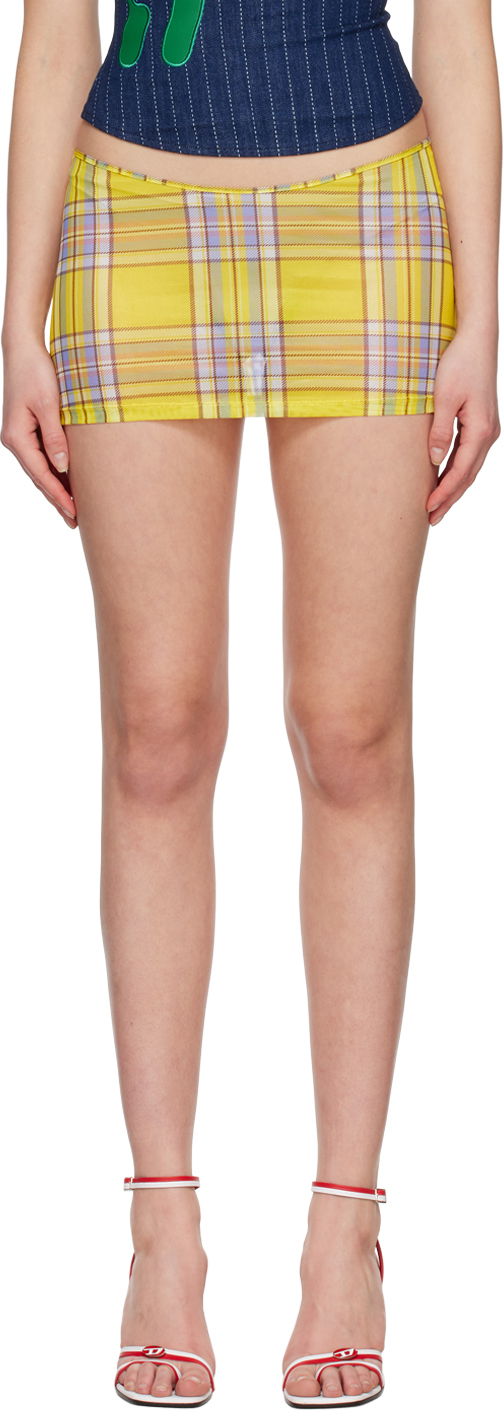 Sukňa Miaou Miaou Elektra Plaid Miniskirt Žltá | 4014PM2DNP, 0