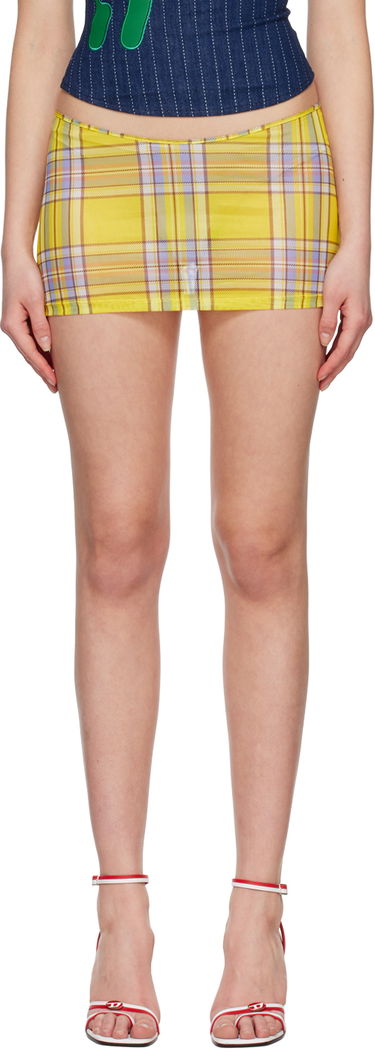 Sukňa Miaou Miaou Elektra Plaid Miniskirt Žltá | 4014PM2DNP, 0