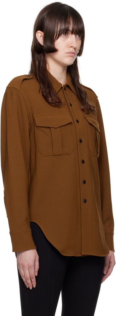 Košeľa rag & bone Howie Military Shirt Hnedá | WAW22FA055KJ55, 1