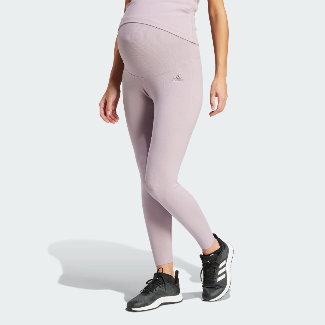 Sportswear Ribbed High-Waist 7/8 Leggings (Maternity)