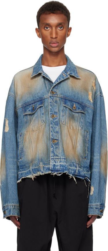 Bunda We11done We11done Distressed Denim Jacket Modrá | WD-DJ3-24-310-U-BL, 0