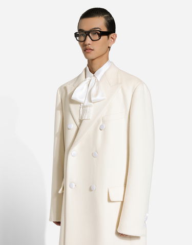 Kabáty Dolce & Gabbana Double-breasted Cashmere Coat Béžová | G049ATFU2OIW4147, 3