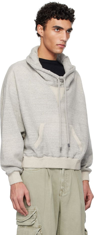 Mikina R13 R13 Cropped Popover Sweatshirt Šedá | R13WK255-001BH, 1