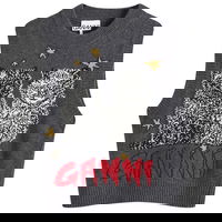 Graphic Wool-Blend Vest with Cat Motif