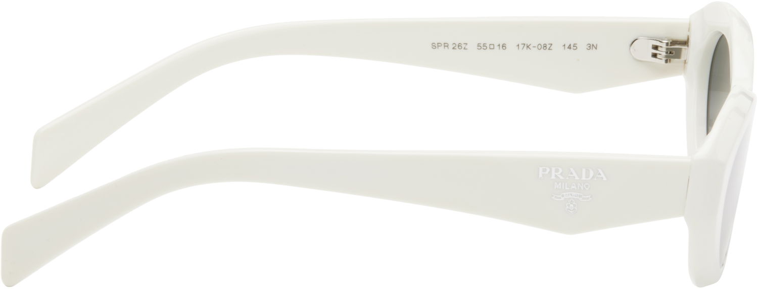 Slnečné okuliare Prada White Oval Sunglasses Biela | 0PR 26ZS 8056597875233, 1