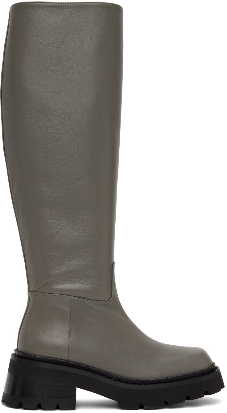 Oblečenie BY FAR BY FAR Russel Knee-High Boots Šedá | 22FWRUSDCEMNAP