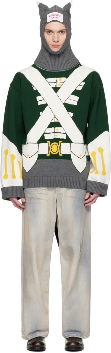 Sveter Charles Jeffrey Loverboy Charles Jeffrey LOVERBOY Knit Balaclava and Toy Soldier Sweater Zelené | 54090101, 0