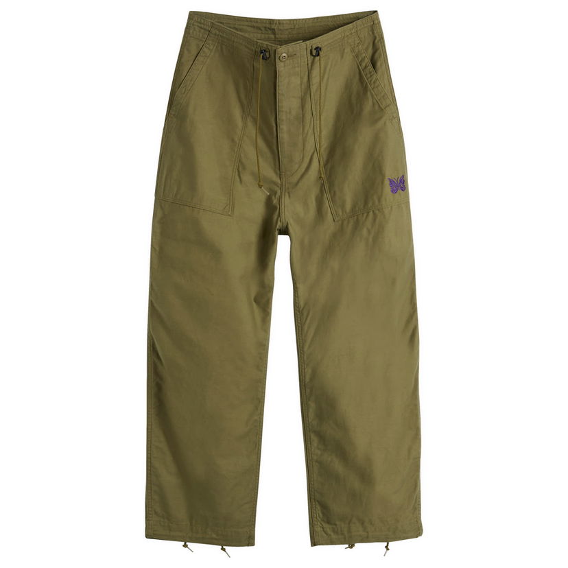 Cargo nohavice Needles Fatigue String Pant Zelené | PU240-OLI