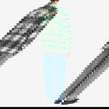 Košeľa BILLIONAIRE BOYS CLUB Heart & Mind Check Overshirt Zelené | B25127-GRN, 4