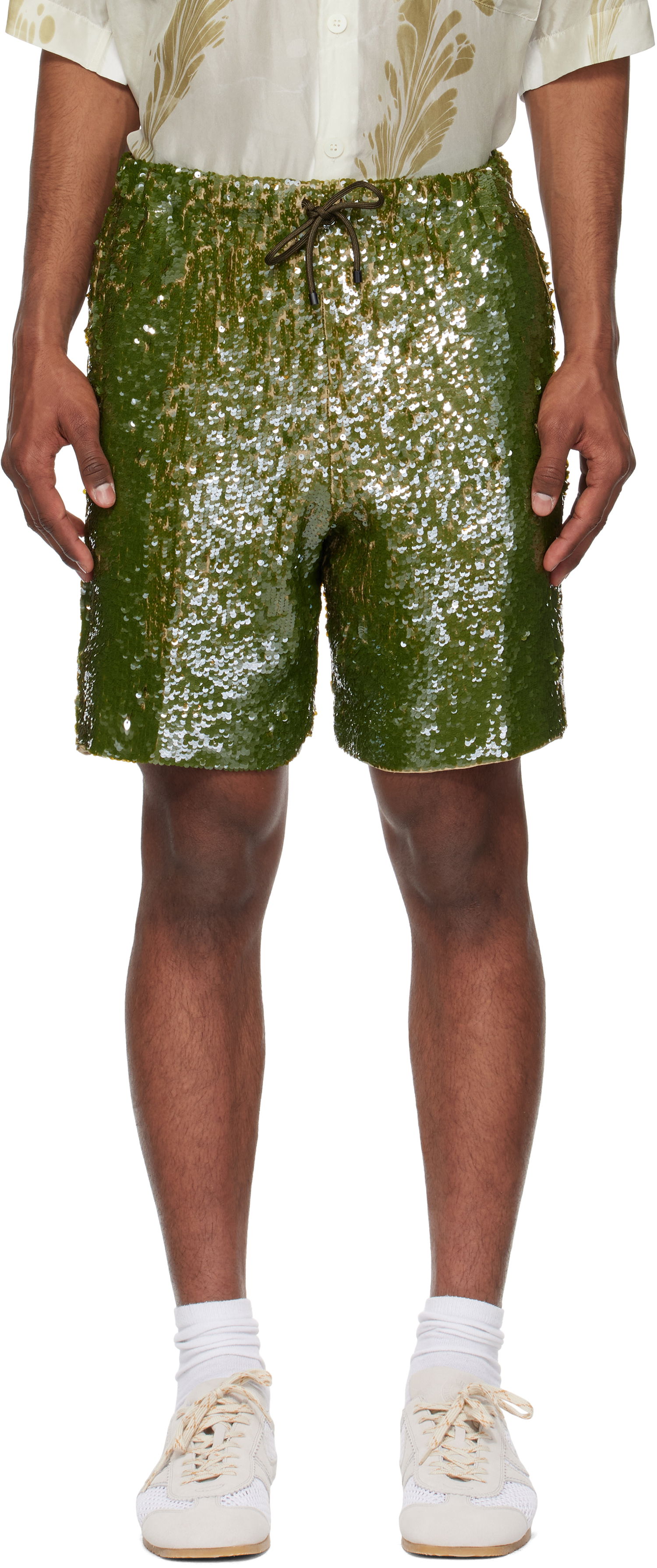 Šortky Dries Van Noten Dries Van Noten Sequin Shorts Zelené | 251-080973-1480, 0