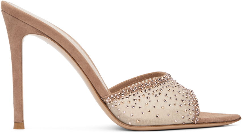 Tenisky a topánky Gianvito Rossi Rania Crystal Embellished Mules Béžová | G16730.15RIC.COZ, 0