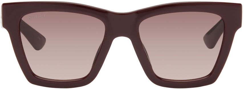 Burgundy Cat Eye Sunglasses