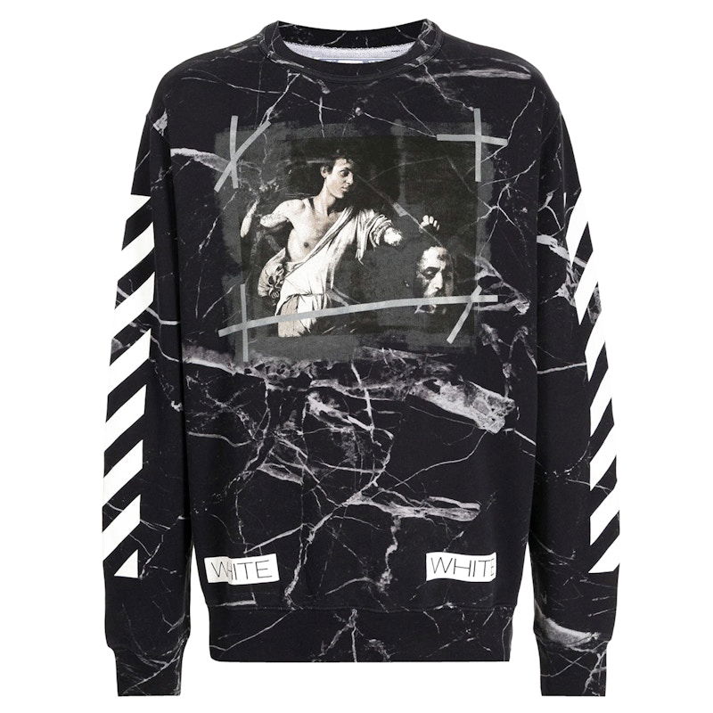 Mikina Off-White Caravaggio Painted Sweatshirt Čierna | OMBA003G20FLE0021001