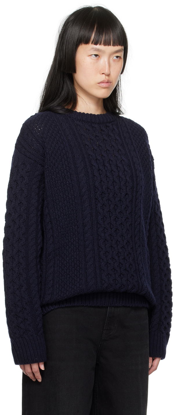 Sveter TOTEME TOTEME Chunky Knit Sweater Modrá | 234-WRTWTP156-YA0012, 1