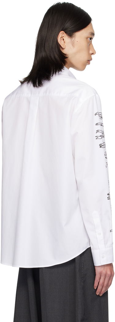 Košeľa Simone Rocha Simone Rocha Ribbon Logo Print Shirt Biela | 5281P1921 1025, 2