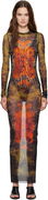 Jean Paul Gaultier 'The Long Médaillon' Mesh Maxi Dress