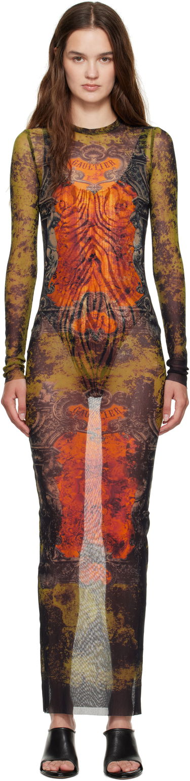 Šaty Jean Paul Gaultier Jean Paul Gaultier 'The Long Médaillon' Mesh Maxi Dress Rôznofarebný | 25/03-W-DR023-M006P-004115, 0
