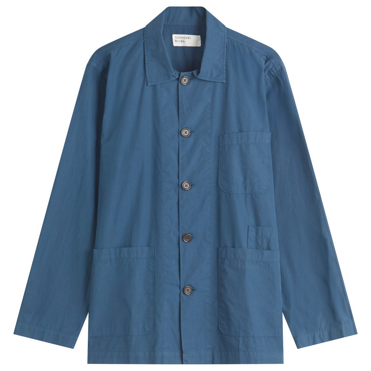 Košeľa Universal Works Bakers Poplin Overshirt, Size Large Modrá | 32678-NVY, 1